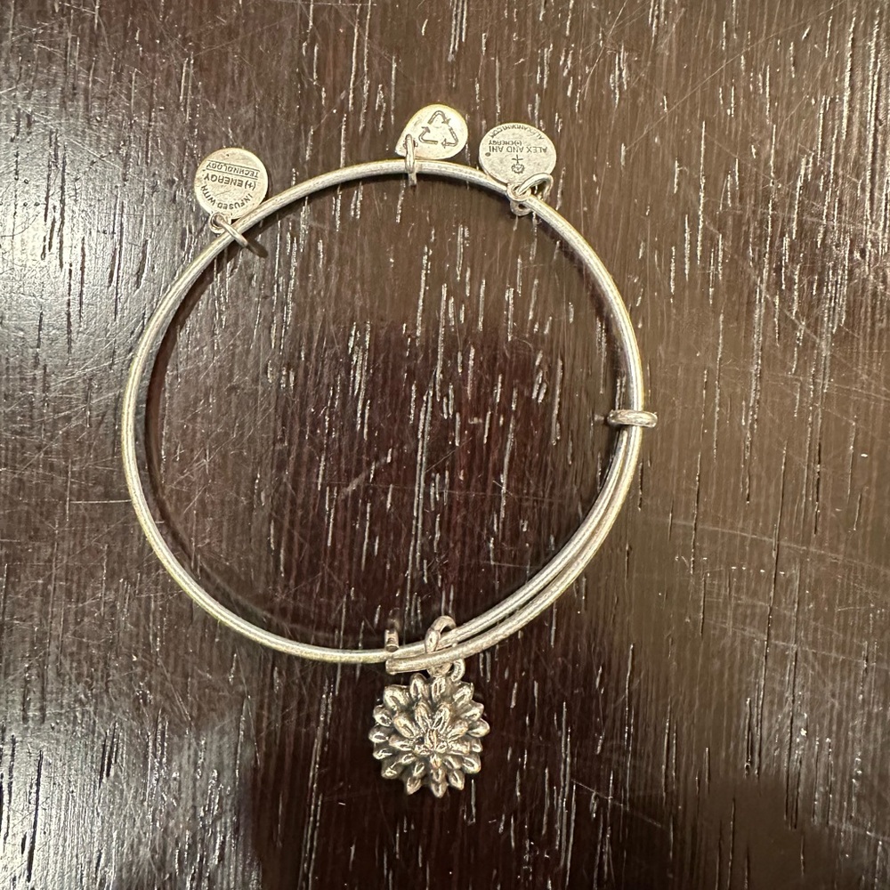 Alex and Ani Bangle bracelet. Flower